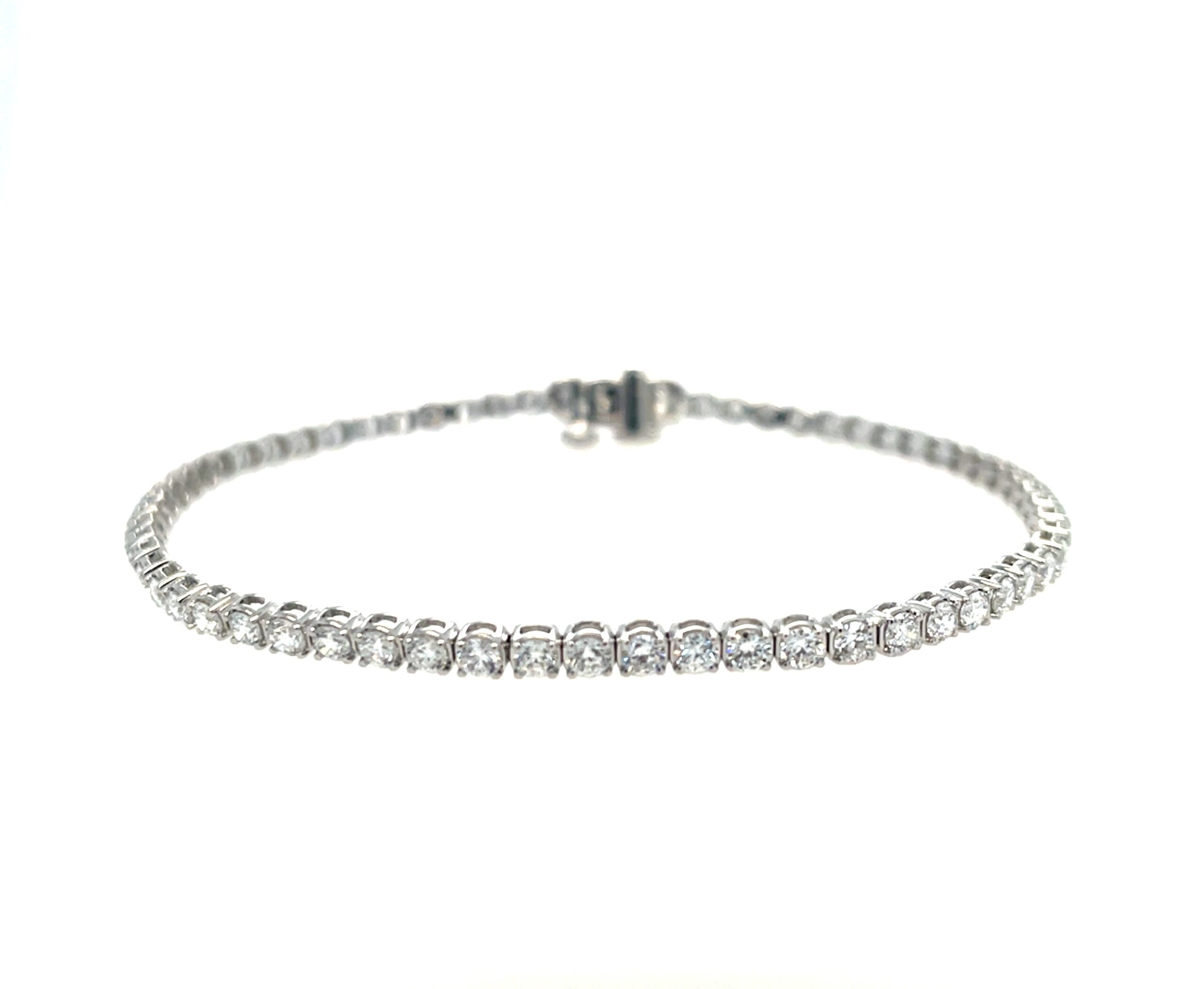 White Gold 5 Carat Diamond Tennis Bracelet