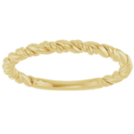 Yellow Gold Stackable Twisted Rope Band