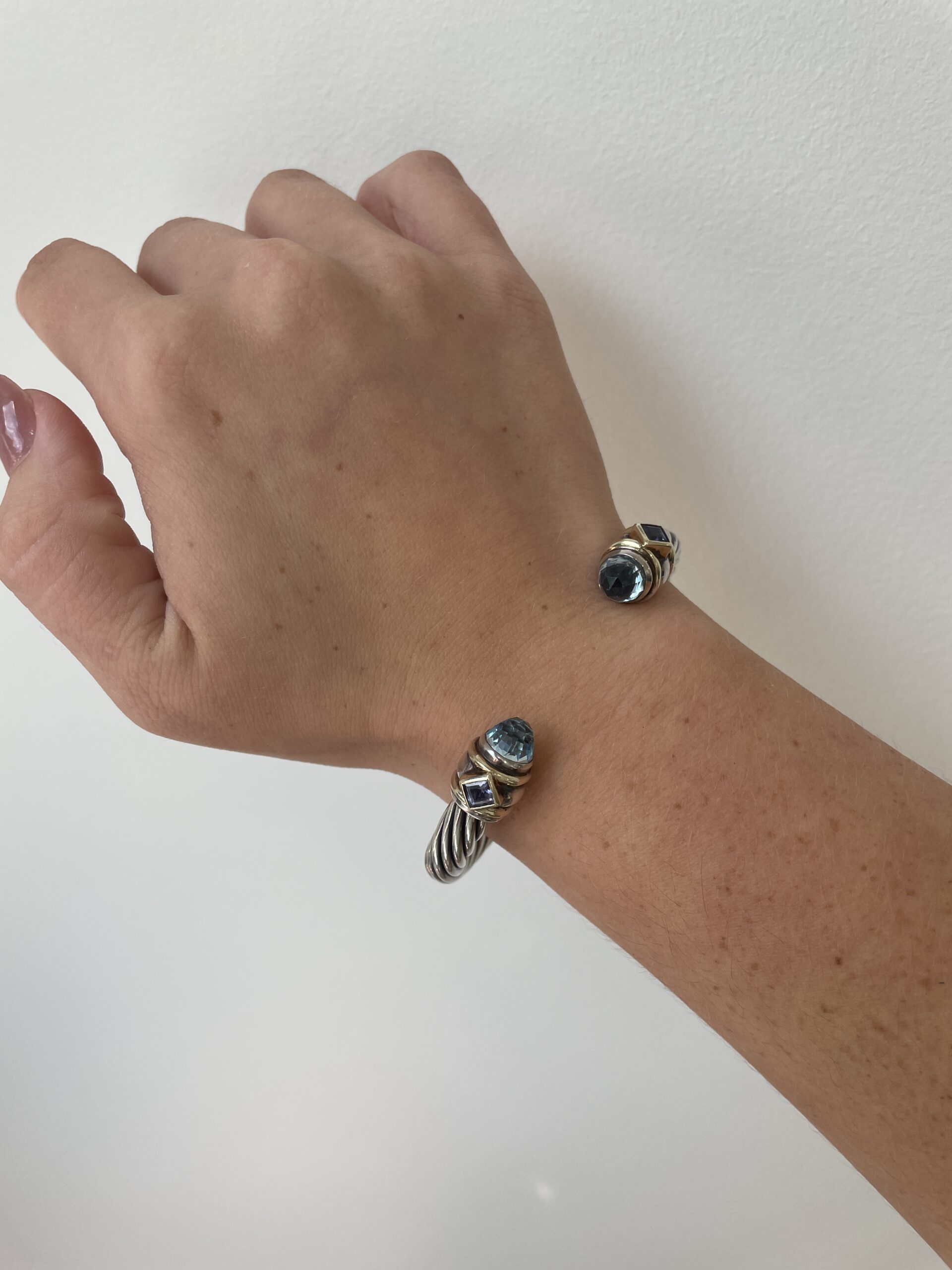 Estate: David Yurman Topaz & Iolite Renaissance Cuff Bracelet