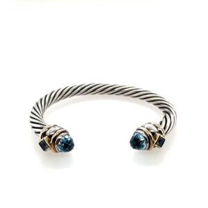 Estate:  David Yurman Topaz & Iolite Renaissance Cuff Bracelet