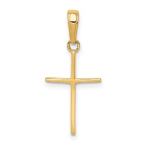 Yellow Gold Polished Cross Charm