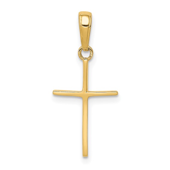 Yellow Gold Polished Cross Charm