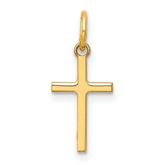 Yellow Gold Polished Cross Charm