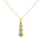 Yellow Gold Diamond Pendant Necklace