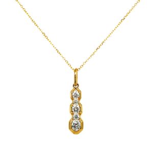 Yellow Gold Diamond Pendant Necklace