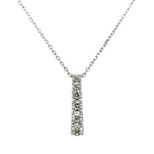 White Gold Diamond Pendant Necklace