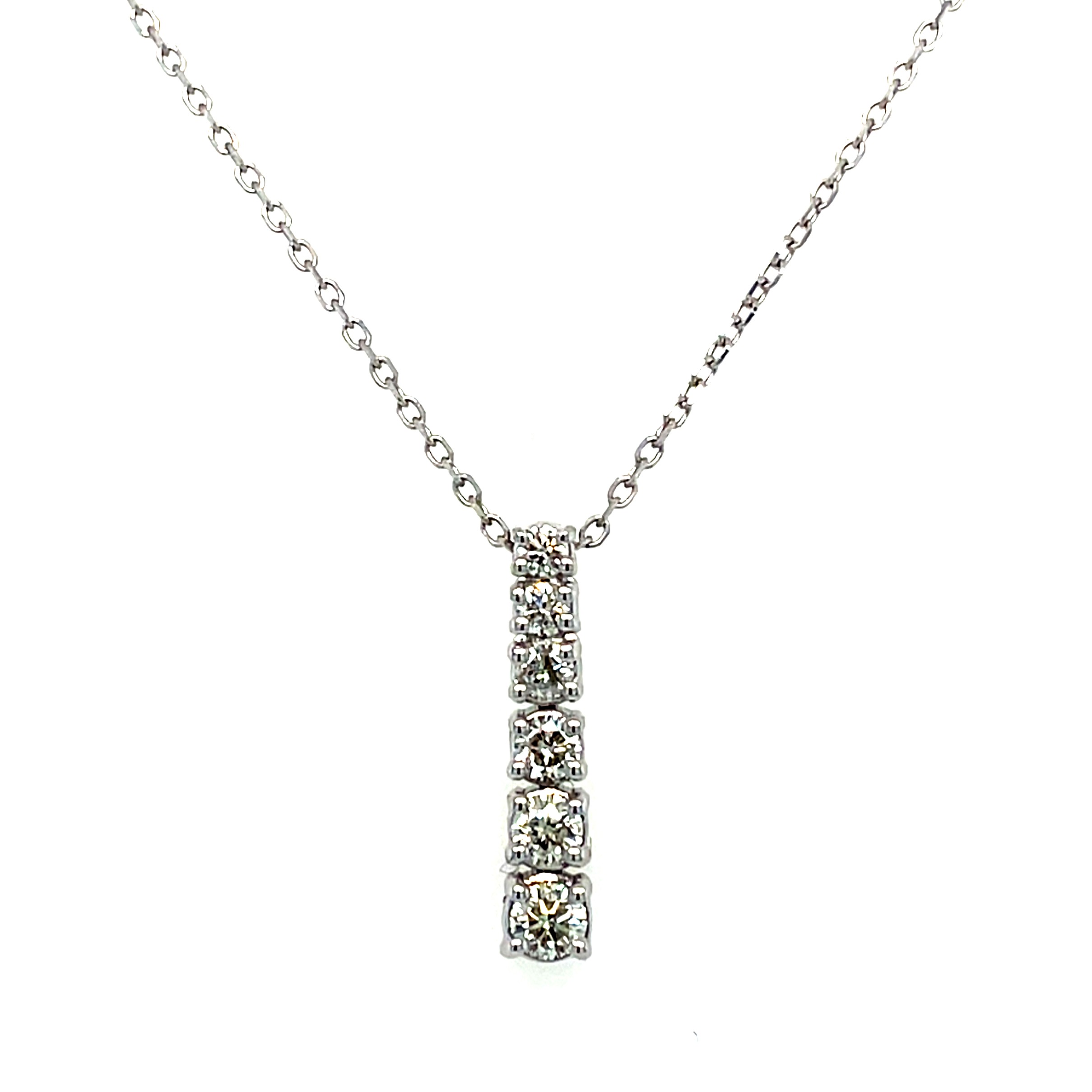White Gold Diamond Pendant Necklace