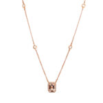 Estate: Effy Rose Gold Morganite and Diamond Necklace